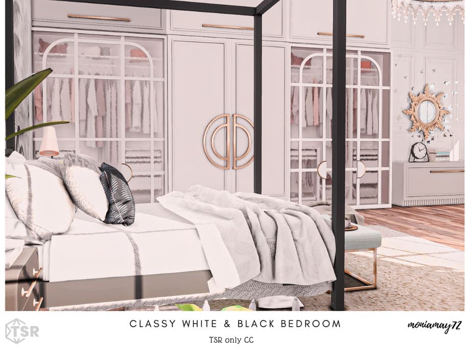 Галерея мода Спальная комната Classy White and Black СС (лот) #3